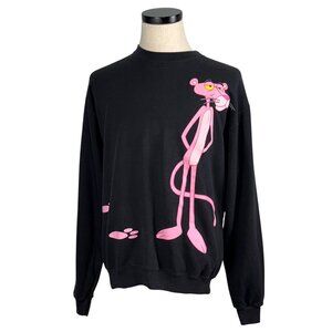 Vintage Pink Panther & Inspector Cartoon Character Graphic Sweatshirt 90's Med